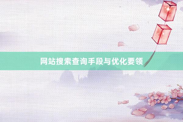 网站搜索查询手段与优化要领