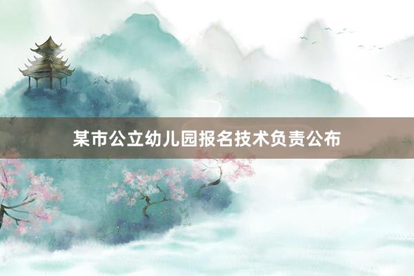 某市公立幼儿园报名技术负责公布