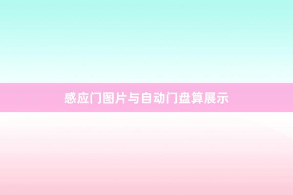 感应门图片与自动门盘算展示